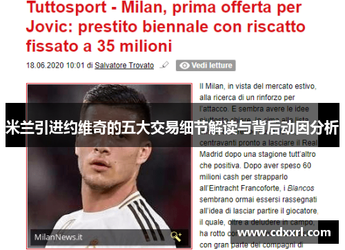 米兰引进约维奇的五大交易细节解读与背后动因分析 米兰引进约维奇的五大交易细节解读与背后动因分析